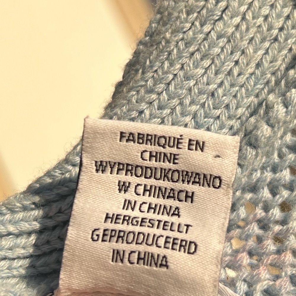 🆕 Nicole Miller New York Blue Open Front Textured Knit Cardigan Sweater Size XS - Picture 13 of 15